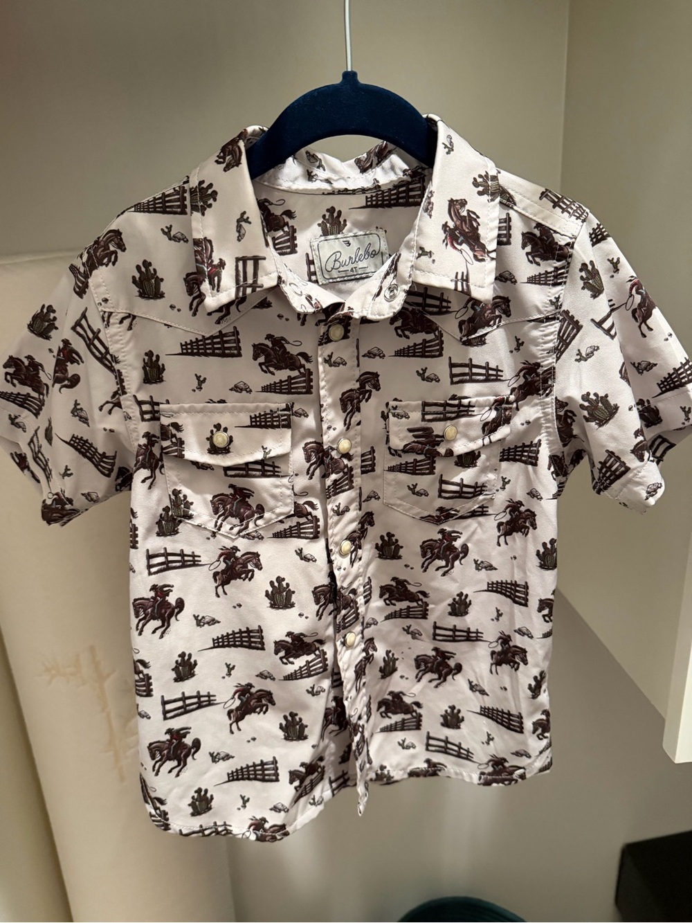 Burlebo Western style pearl snap shirt - 4T